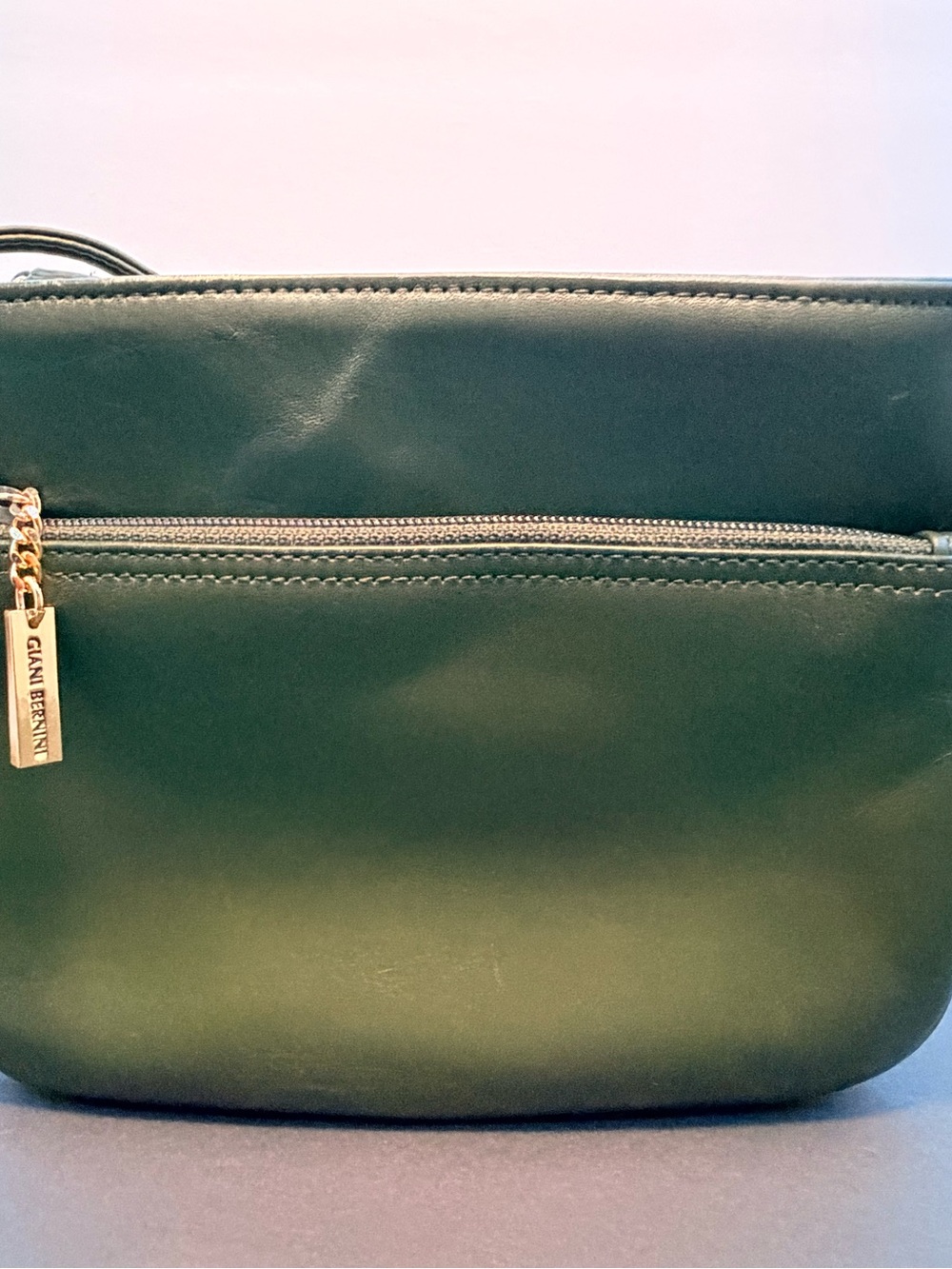 Giani Bernini Olive Green Smooth Crossbody Bag